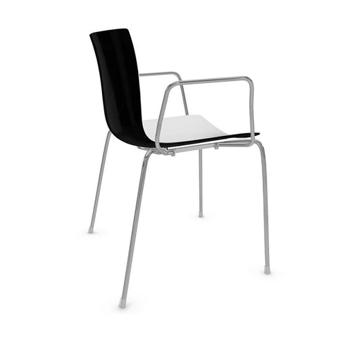 Catifa 46 0251 Armchair Bicolored Frame Chrome